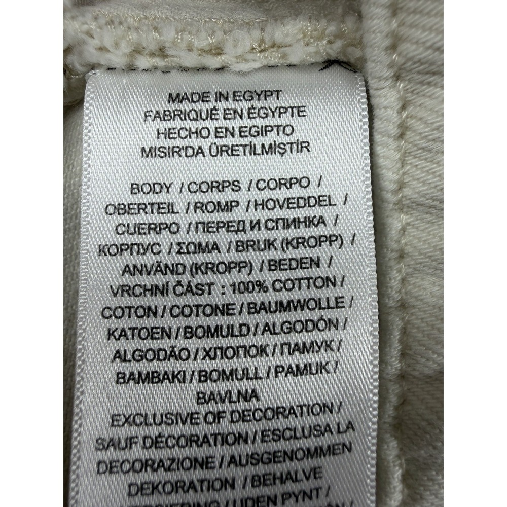 Lauren Ralph Lauren Ivory Denim Skirt Womens 6 Button Front 100% Cotton Midi - Picture 7 of 11